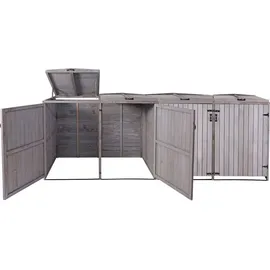 MCW Mülltonnenverkleidung H74 316 x 126 x 98 cm grau