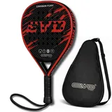 EVO Fitness Padel Racket in 3k Carbon Fiber – Soft Eva Foam Core for Maximum Control – 350g Lightweight Paddle Rackets for Adults – Extra Large 525cm2 Head Surface Padel Tennis Racket, 1