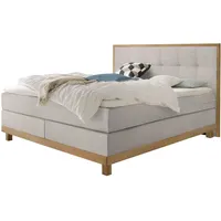Hasena Chalet Boxspringbett 140-180 cm Braun / Hellgrau, Liegefläche:160