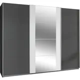 WIMEX Schwebetürenschrank WIMEX "Bern Schiebetürenschrank TOPSELLER", weiß (graphit, weiß, alu), B:360cm H:236cm T:64cm, Spanplatte, Schränke, Schwebetürenschrank, Schrank mit zusätzlicher Innenausstattung, Garderobe