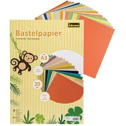 Idena Bastelpapier DIN A3 20 Blatt Karton/Papier