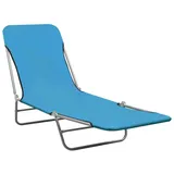 vidaXL Sonnenliege 182 x 55 x 24 cm blau klappbar 2 St.