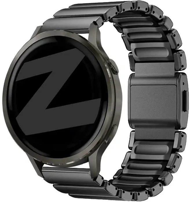Bandz Xiaomi Watch S1 (Active) Armband Titan 'Hybrid' für Xiaomi Watch S1  - Schwarz - Magnetischer Verschluss