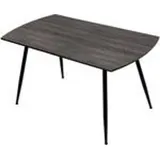 Trisens Esstisch Sabina ausziehbar 140-180 x 80 cm 6-10 Personen Küchentisch mit Metallgestell für Küche, Esszimmer Holz Optik