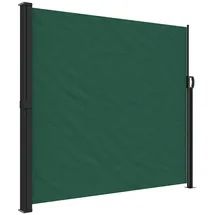 vidaXL Seitenmarkise Ausziehbar Dunkelgrün 180 x 300 cm