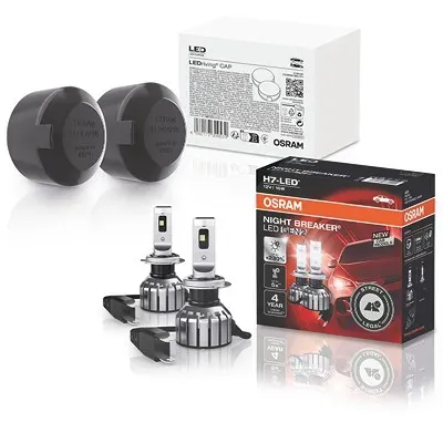 Osram H7 NIGHT BREAKER LED Next Gen + LEDriving CAP Adapter LEDCAP09