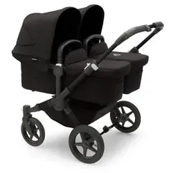 bugaboo Zwillingswagen Donkey 5 Twin Complete Black/Midnight Black Inklusive Gratis Erweiterungsset