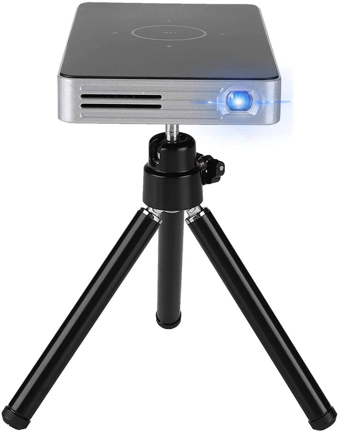 Beamer DLP Video Projektor, 2.4G / 5G Wifi 2500 Lumen Tragbarer Beamer Projektor 16G Intelligenter Heimkino Videobeamer unterstützt 4K 1080P / HDMI / USB / TF-Karte / Bluetooth