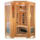 Luxus LED Infrarotsauna 120x120x190cm Infrarotkabine+Wärmekabine Sauna 3 Pers.