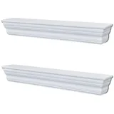 vidaXL Wandregal Aaliyah 2 Stk. 40 x 12 x 10 cm Weiß