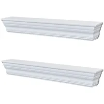 vidaXL Wandregal Aaliyah 2 Stk. 40 x 12 x 10 cm Weiß