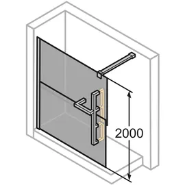 Hüppe Duplo pure Walk-In 180 x 200 cm links Anti-Plaque DT0002C91322