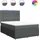 vidaXL Boxspringbett mit Matratze Dunkelgrau 140x200 cm Stoff