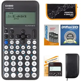 DynaTech Casio FX-82 DE CW mit Schutztasche,Zirkelset,Displayfolie,Arbeitsbuch,Garantie
