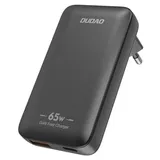 DUDAO GaN A65Q 65W USB-A/USB-C PD Ultra-Dünnes Reise-Wandladegerät EU/US Schwarz