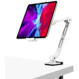 Tablethalterungen, Tablet Ständer Höhenverstellbar, Tablet Halter Desktop Ständer 360 Grad Dreharm Tablet Halterung Telefonhalter für den Schreibtisch für 4,7 - 11 Zoll Geräte Klemmbar YF208BW zeyi