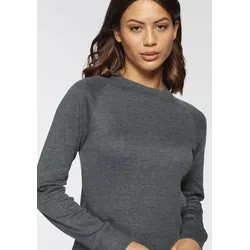 Thermounterhemd HEATKEEPER "HEAT KEEPER Damen", Damen, Gr. S, N-Gr, grau (anthrazit, meliert), Obermaterial: 50% Baumwolle, 50% Polyester, unifarben, Rundhals, Langarm, Unterhemden Thermounterhemd, reguliert die Körpertemperatur
