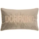 PAD Kissenbezug Dorfkind 30 x 50 cm Polyester Grau Taupe