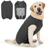 Cyponpy Hundebody Nach Op Medizinischer Body für Hunde Kastration Hündin Rüde Operationsbody Hund Body Nach Op Hund Shirt Leckschutz Wundschutzanzug für Hunde Einteiler Schlafanzug Klein Mittel Groß