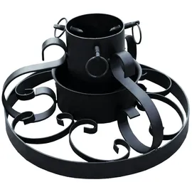 Mojawo Baumständer Baumständer Tannenbaumständer Ornamente Ø 34cm Schwarz