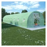 furnicato Gewächshaus Kunststoff Grün 36 m2