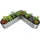 Relaxdays Hochbeet L-Form 43 x 203 x 203 cm Silber