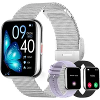 Smartwatch Herren Damen Anruf und WhatsApp, 1,85 Zoll Digitale Uhr, 110+ Sport Smart Watch mit Herzfrequenzmesser/Schrittzähler Schlaf/SpO2, wasserdicht IP67 Fitness Tracker Android iOS