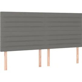 vidaXL Boxspringbett 180 x 200 cm Dunkelgrau