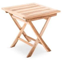 Raburg Garten-Beistelltisch Quadrat in Natur - Teakholz, 50 cm x 50 cm, 50 cm hoch,  langlebig, leicht & robust