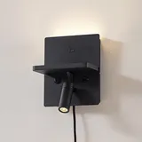 Wandleuchte Lindby, Auden, Schwarz, für Wohnzimmer, Metall, Modern - 16 - 22