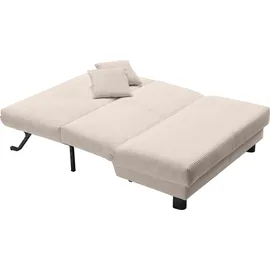 Ell + Ell Schlafsofa Polyester 2-Sitzer Beige