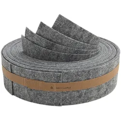 zaun|zu® Sichtschutzstreifen 4x zaunzu Design Vlies VIERTEL Hellgrau