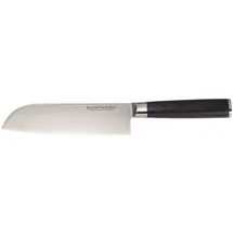 Echtwerk Damaszener Santokumesser 18 cm Schwarz/Silber