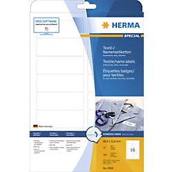 HERMA Namensschilder 4588 Weiß Rechteckig 88,9 x 33,8 mm 10 Blatt à 10 Etiketten
