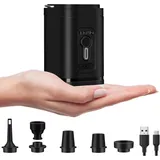 Elektrische Luftpumpe, Aufblasbare Pumpe Mit 5 Luftdüsen, 2-in-1-mini-luftpumpe Zum Aufblasen Und Als Deflektor, Tragbar Mit Usb, 1200 Mah Wiederaufladbarer Akku Für Luftkissenpumpe