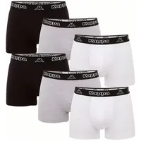 Kappa Boxershorts weiß S 6er Pack