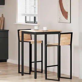 vidaXL Bartisch Natur 70 x 70 x 105 cm Massives Kiefernholz