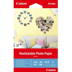 Canon RP-101 Wiederaufklebbare Foto-Sticker 100x150mm 260 g/m2 - 5 Blatt