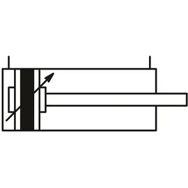 Riegler Normzylinder, doppeltwirk., Magnet, Kolben- Ø100, Hub 400, G 1/2