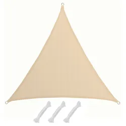 UV Sonnensegel 2x2x2 HDPE Dreieck Sonnenschutz Überdachung Balkon Garten Beige