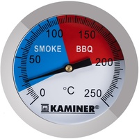 KAMINER Grillthermometer Analog Fleischthermometer bis 250°C Grill Smoker Räuchern Ø 5 75 mm Edelstahl 1881