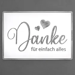 Silberbarren 100g Danke - für einfach alles Gravur-Silbertafel