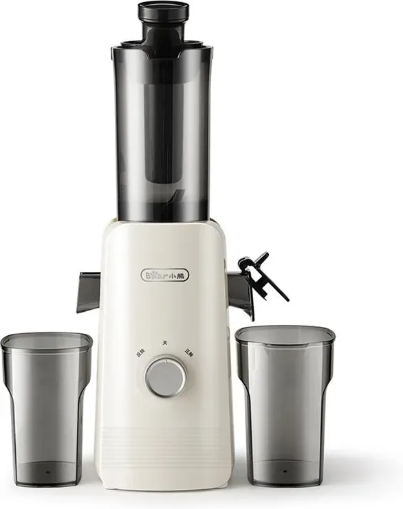 BEAR 80mm Weitmund-Slow-Juicer – 1L große Kapazität, 99,5% Saftausbeute, ganzes Obst einwerfen, Reinigung durch einfaches Spülen, antioxidativer leiser Quetsch-Saftextraktor