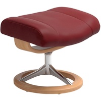 Stressless Stressless® Hocker »Garda«, mit Signature Base, Gestell Eichefarben, rot