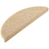 vidaXL Treppenmatten Selbstklebend Sisal 15 Stk. 65x21x4 cm Hellbeige