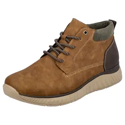 Schnürboots RIEKER, Herren, Gr. 44, braun (braun, used), Synthetik, used, sportlich, Schuhe, in aktueller Used-Optik