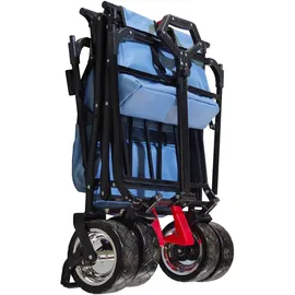 Axi Bollerwagen AB210 grau mit Dach, Tasche, Bremse und Schiebestange