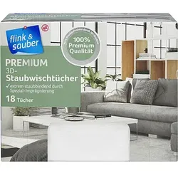flink & sauber PREMIUM 3D Staubfangtücher Polyester, 18 Tücher