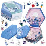 Disney Stitch Adventskalender 2025 Kinder Schmuck Weihnachtskalender order Adventskalender zum Befüllen Countdown Kalender für Teenager Kinder (Blauer Schmuck)