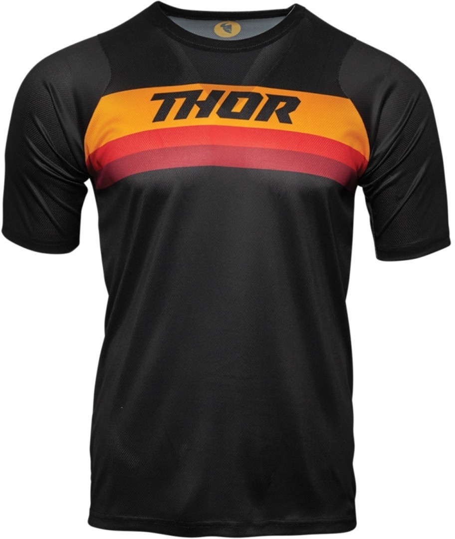 Thor Assist Shortsleeve Fiets Jersey, zwart-oranje, 2XL